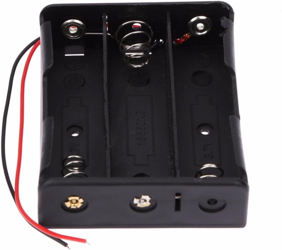 3 x 18650 Battery Holder with Wire Leads | Durable Plastic Case for DIY Battery Packs