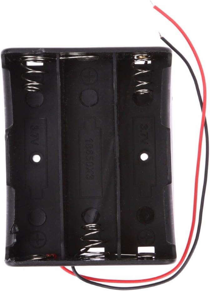 3 x 18650 Battery Holder with Wire Leads | Durable Plastic Case for DIY Battery Packs