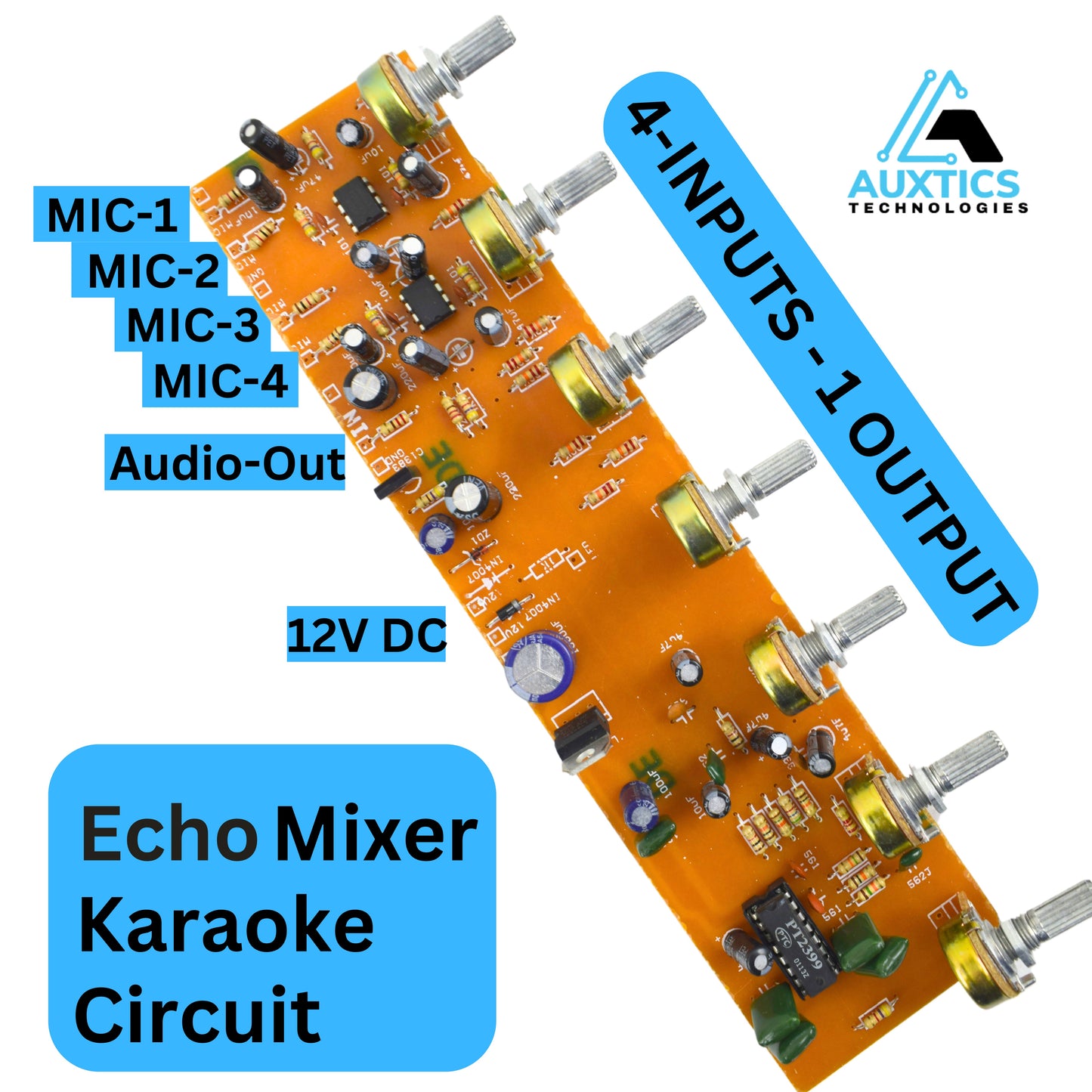 4-Channel Echo Mixer Circuit – PT2399 Based