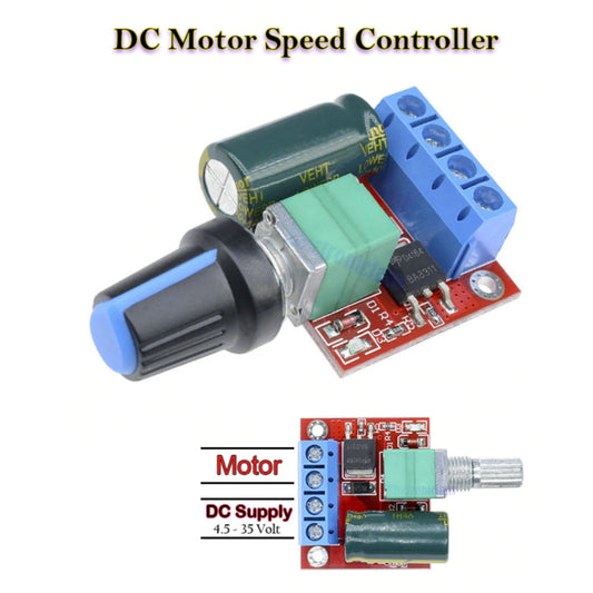HW-687 5A Mini DC Motor PWM Speed Controller | Compact DC Dimmer Module