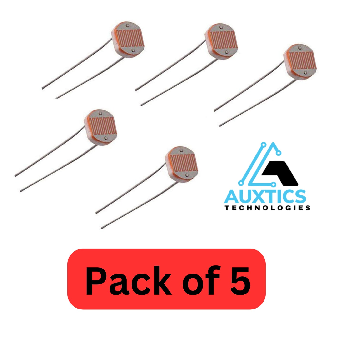 Photoresistor LDR Light Sensor – 5 mm Cadmium Sulfide Cell for Arduino & DIY Electronics