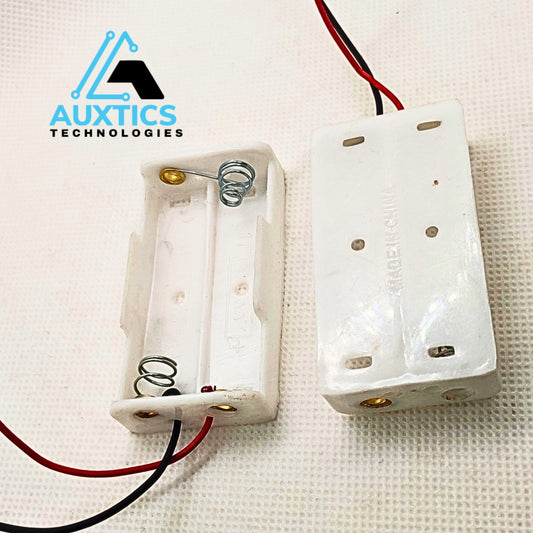 AA Battery Holder with Wire Leads | Durable Plastic Case for DIY Electronics