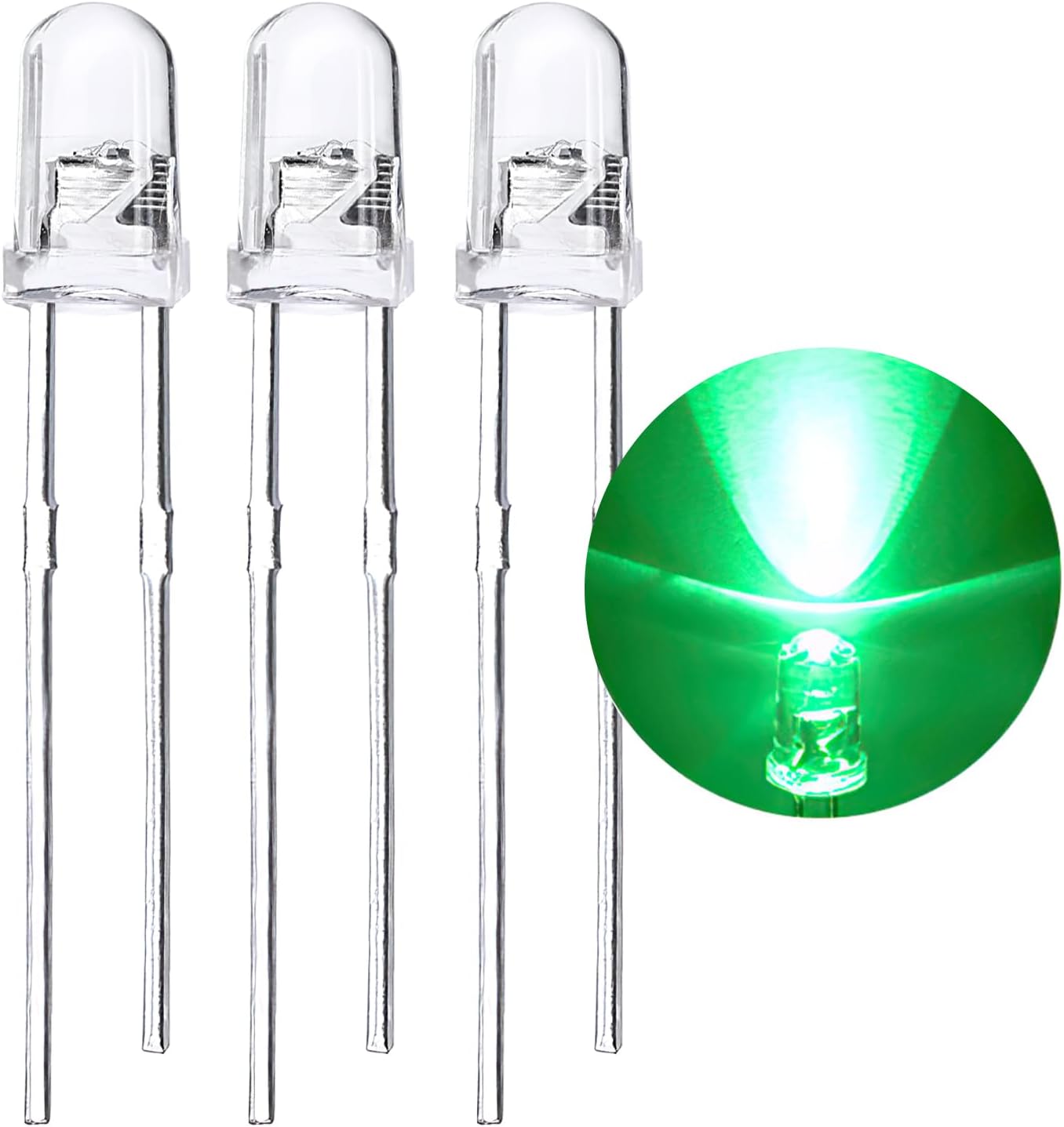 Assorted 5 mm LEDs – 10‑Pack Each of Red, Green, Blue, Orange & Yellow (50 LED Bundle)