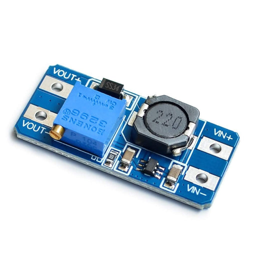 MT3608 DC‑DC Boost Converter Module – Step‑Up 2 V‑24 V Input to 28 V, 2 A for Arduino & DIY Power