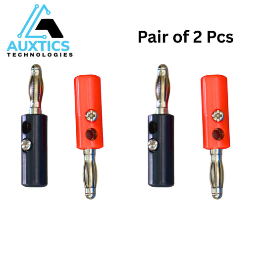 Premium Banana Clip Connector Pair ā 4mm (1 Red + 1 Black)