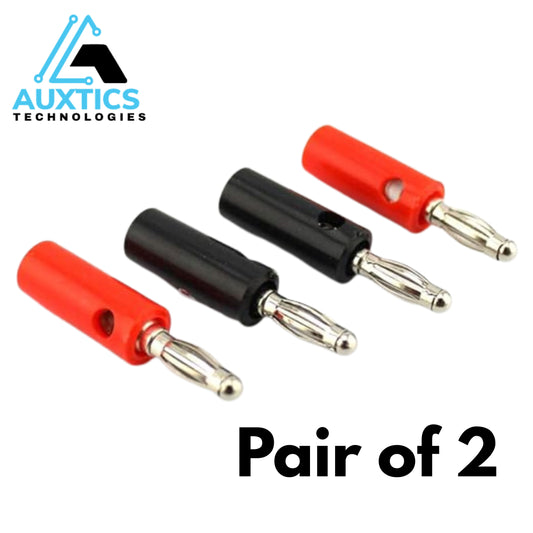 Banana Plug Male Connector Pair | 4mm Audio & Test Lead Connectors for Power Supply, Multimeter, DIY Projects