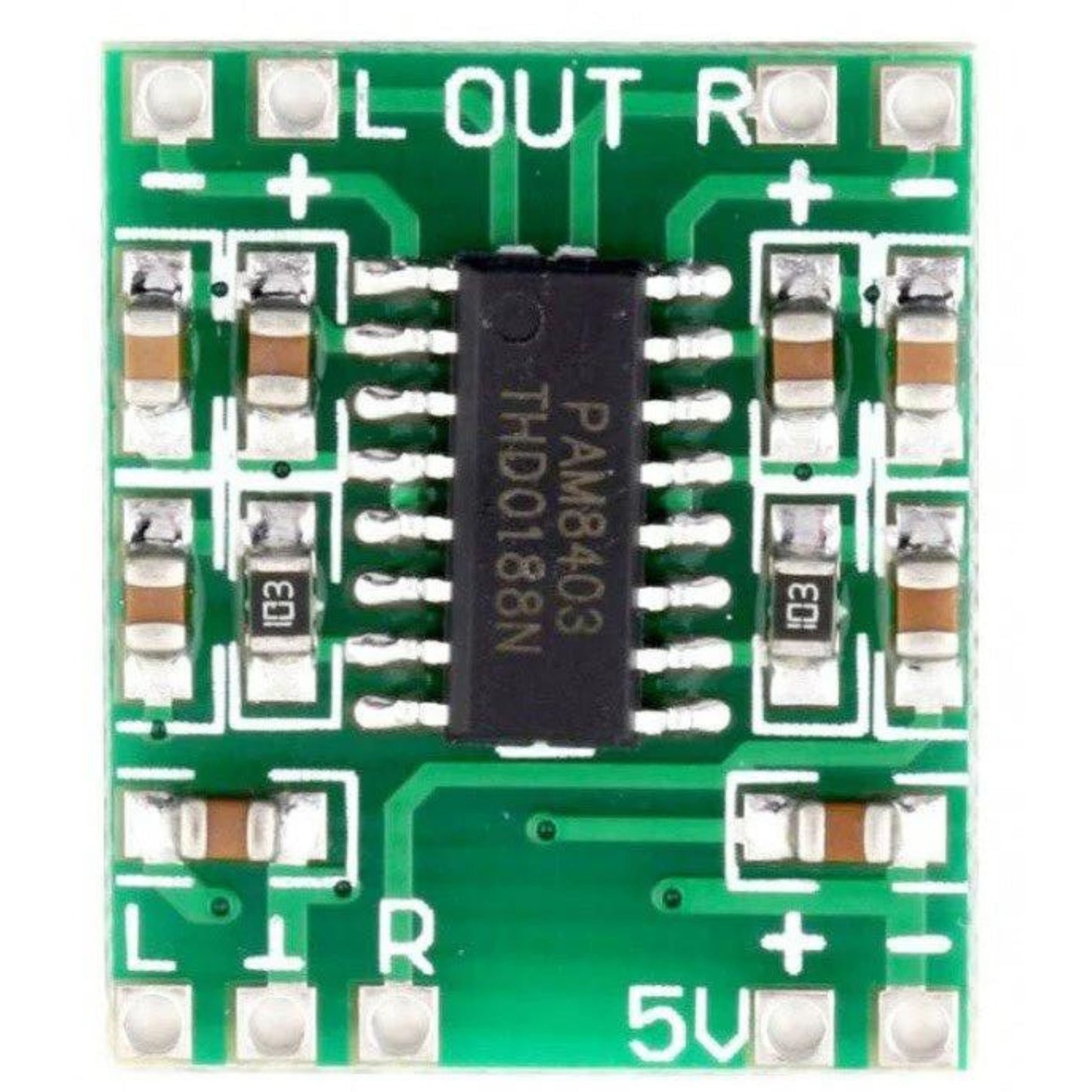 PAM8403 Mini Stereo Amplifier Module – 5 V Class‑D 2 × 3 W Audio Board for DIY Speakers