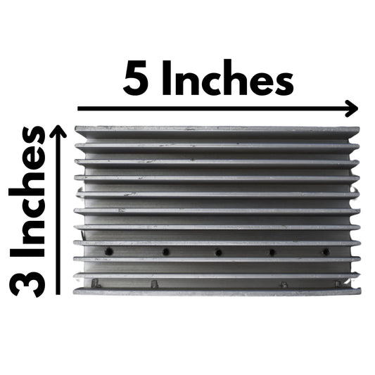 Pure Aluminium Heat Sink – 5" x 1.2" x 3" | High-Performance Cooling