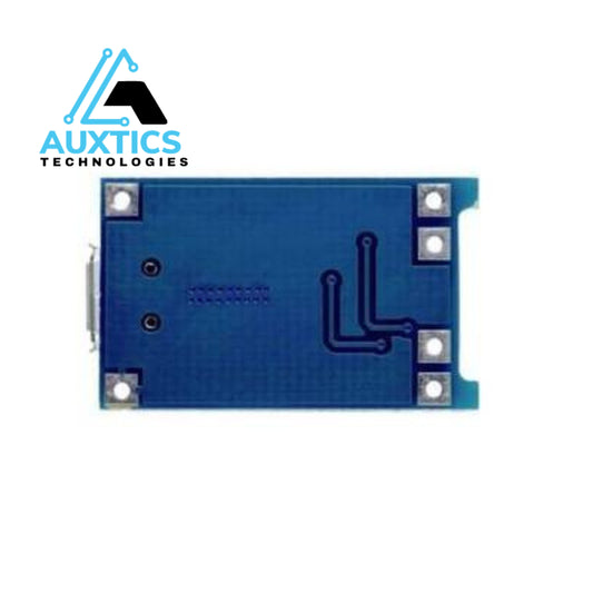 TP4056 LithiumāIon Battery Charger Module ā 5āÆV MicroāUSB & USBāC, 1āÆA with Protection