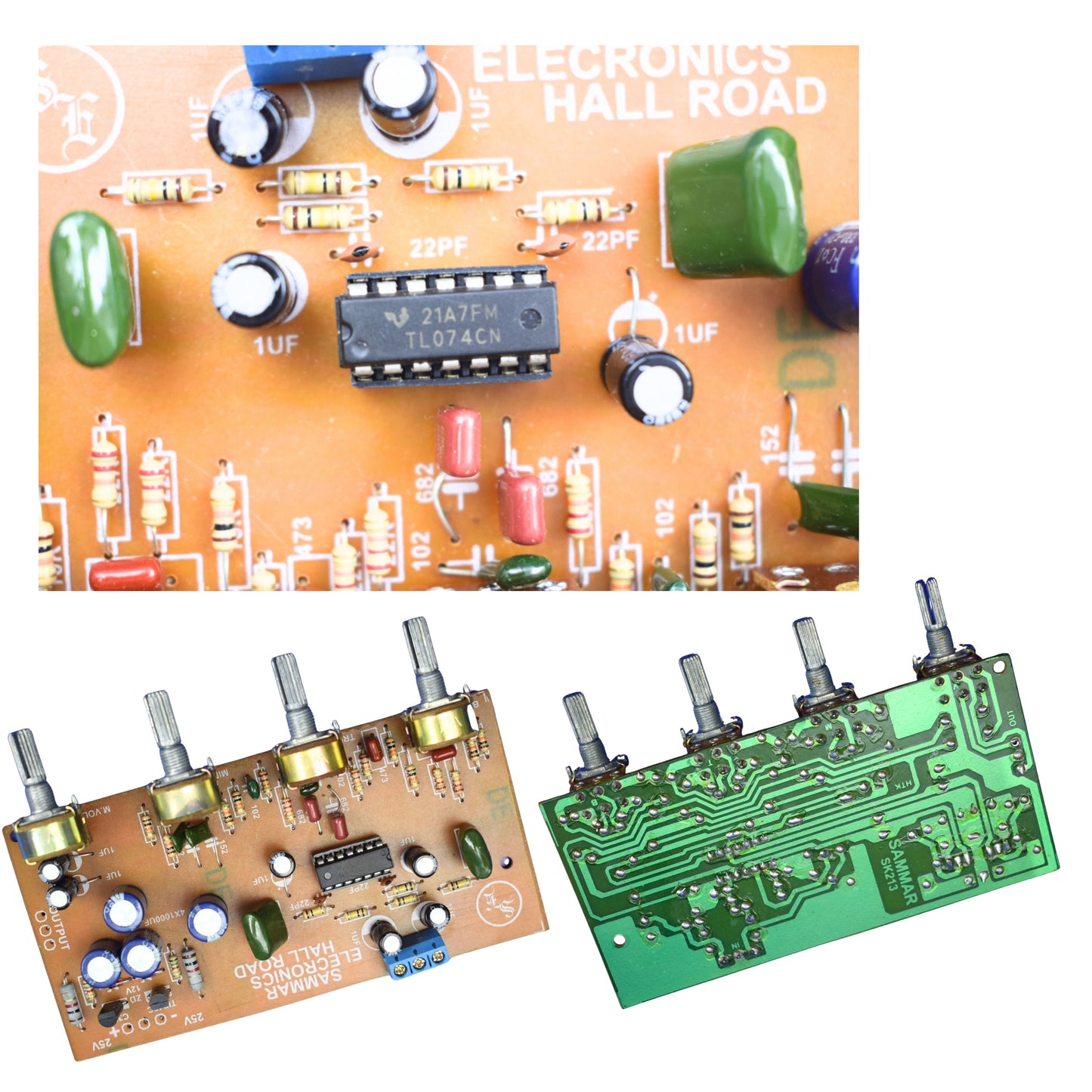 TL074 Bass Tone Control Kit – Bass, Treble, Mid & Volume Adjustment