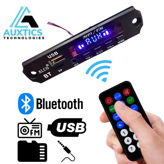 Bluetooth MP3 Player with Remote | AUX, USB, FM, Memory Card | Stereo Output
