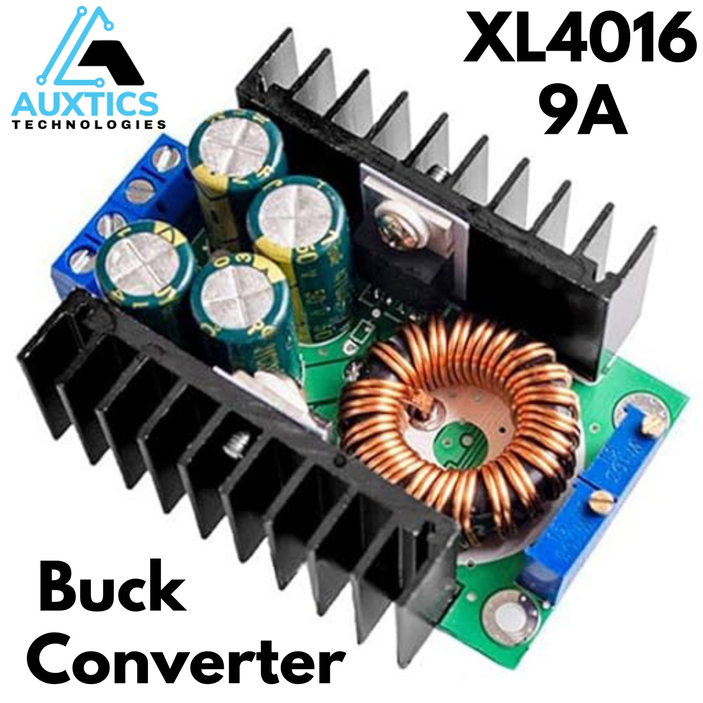 300W XL4016 DC-DC Buck Converter Module 9A | 5-40V to 1.2-35V Adjustable Step-Down Power Supply |