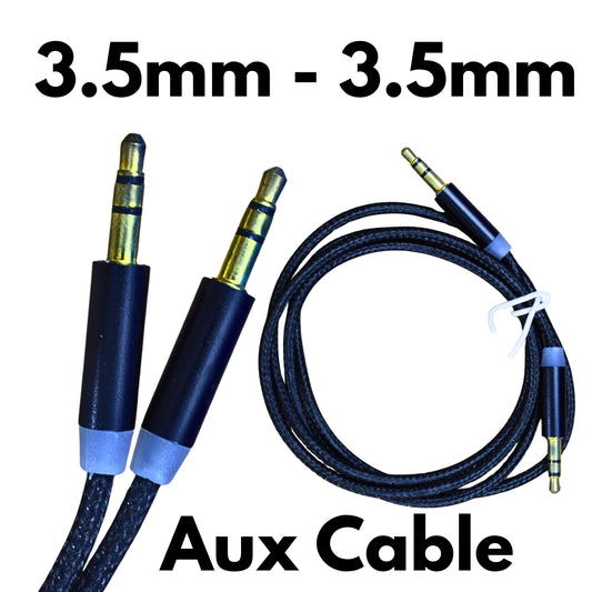 3.5mm to 3.5mm AUX Audio Cable – Stereo Sound for Car, Speaker, and Mobile
