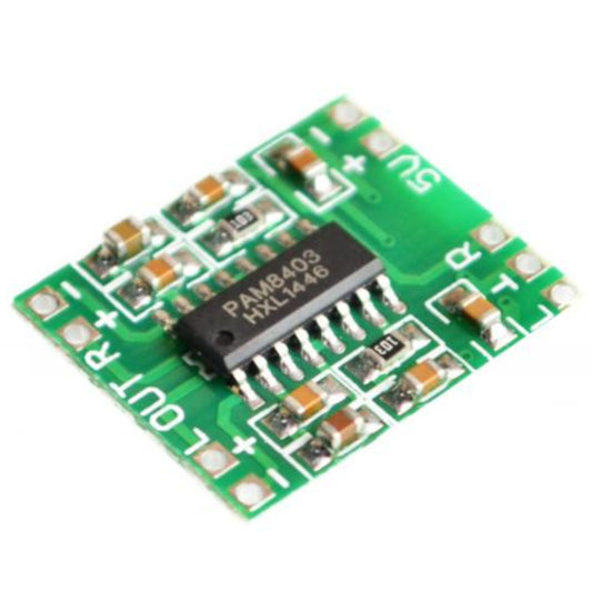 PAM8403 Mini Stereo Amplifier Module – 5 V Class‑D 2 × 3 W Audio Board for DIY Speakers