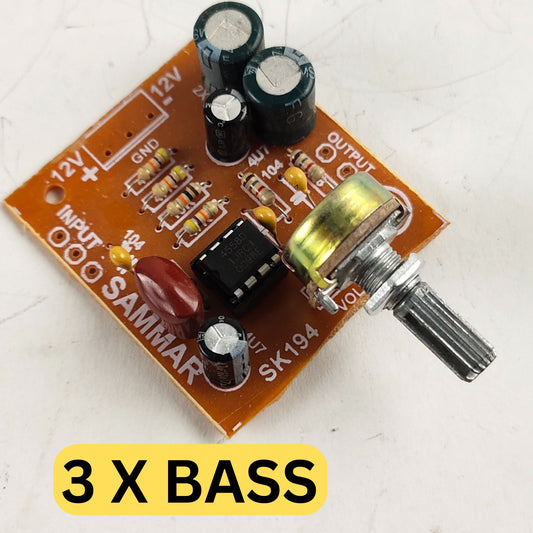 Low Pass Filter with 3x Bass Boost – Based on 4558 Op-Amp | Suitable for 12-0-12V Circuits