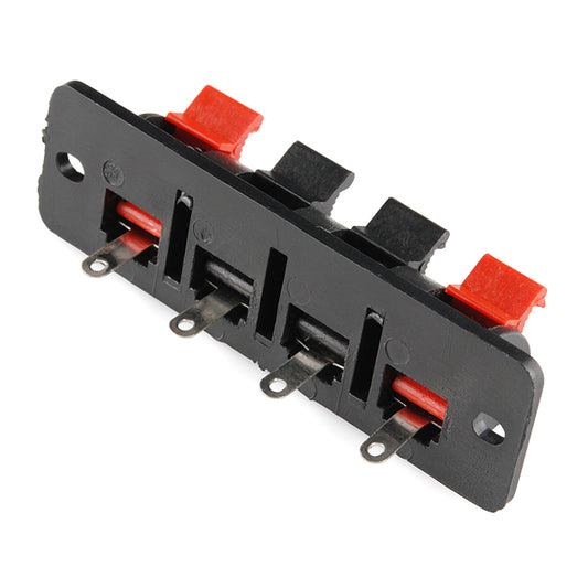 4-Way Spring-Loaded Speaker Terminal Connector – DIY Audio Jack for Speakers & Amplifiers