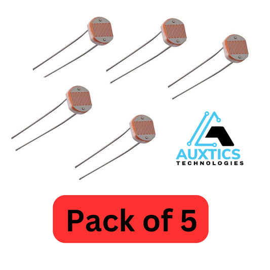 Photoresistor LDR Light Sensor – 5 mm Cadmium Sulfide Cell for Arduino & DIY Electronics