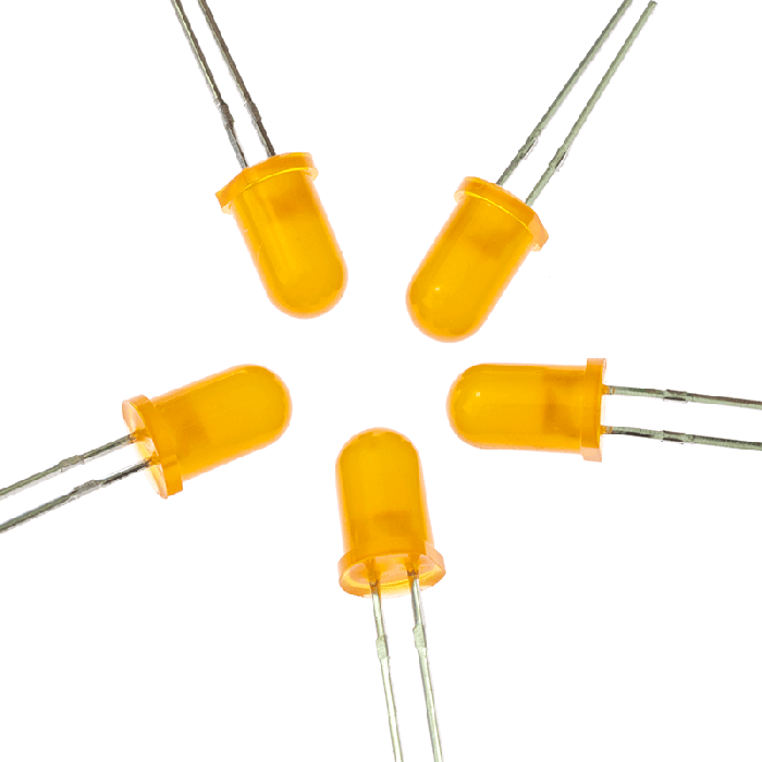 Assorted LED Pack – Red, Green, Blue, Orange & White LEDs for DIY Electronics Projects