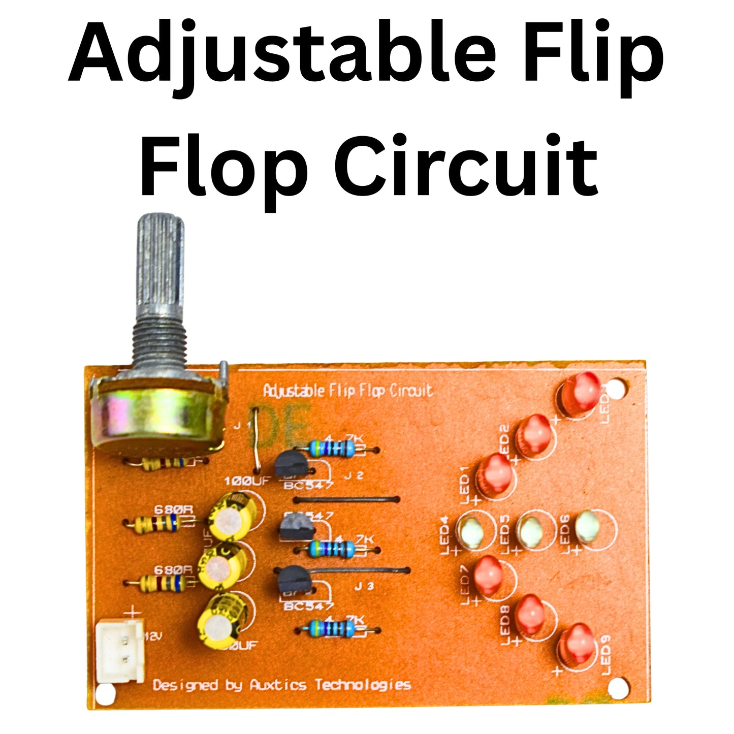 Adjustable Flip Flop Circuit – Premium DIY Electronic Module by Auxtics Technologies | Made in Pakistan