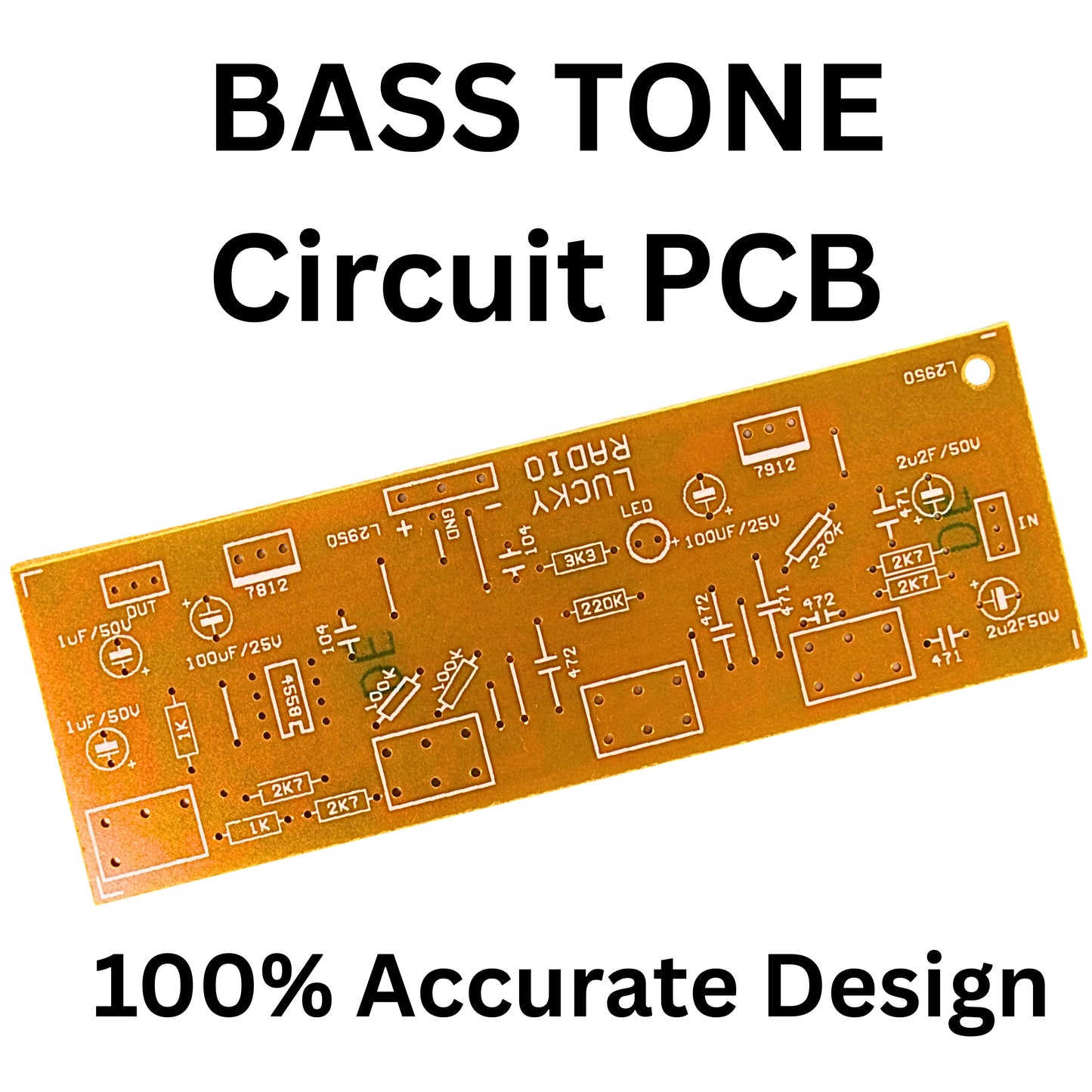 200W Amplifier PCB + Matching Bass Tone Preamp PCB (DIY)