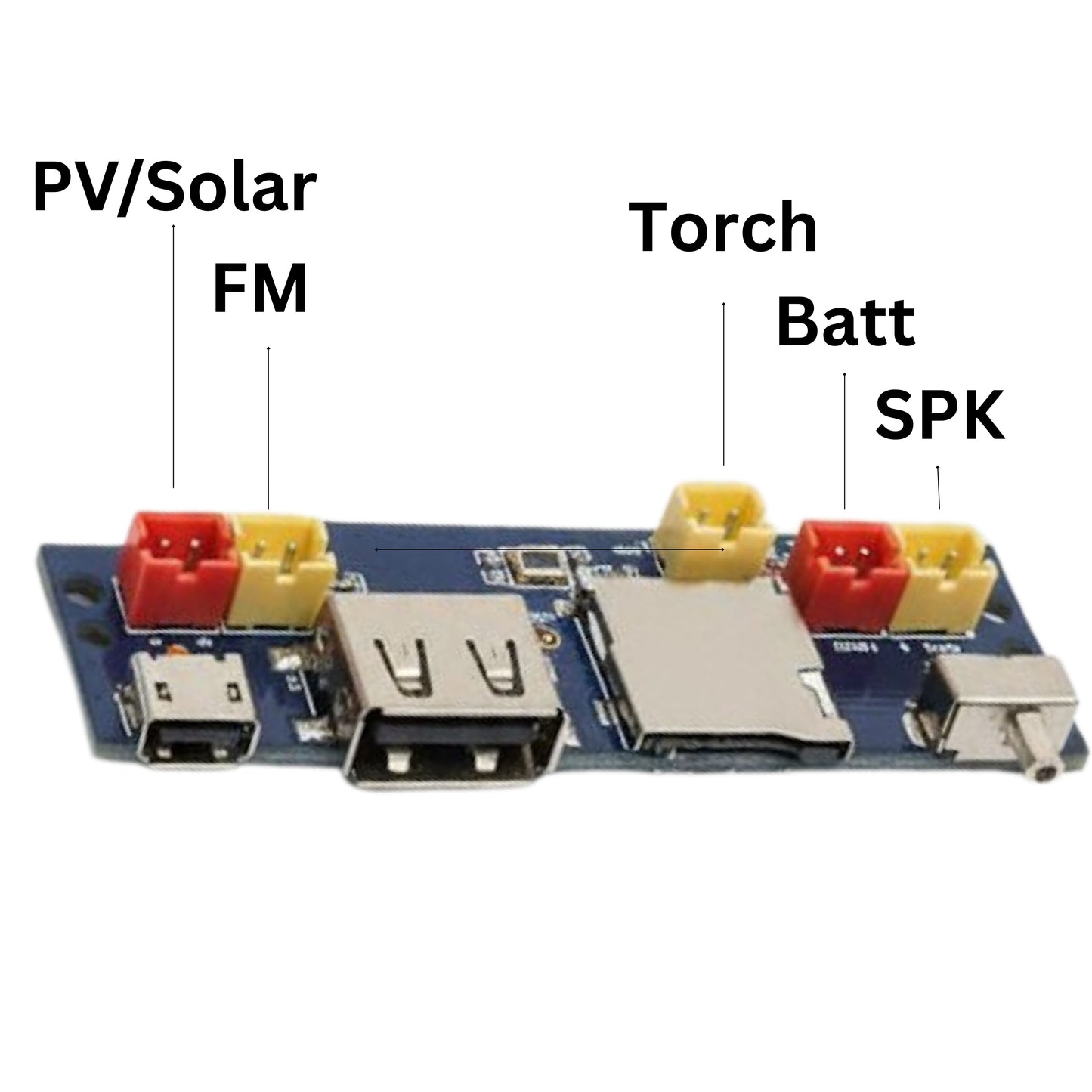 Stereo Bluetooth Speaker Module with Hi-Fi Sound, Solar Charging & Torch