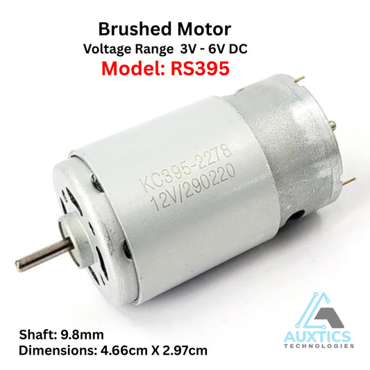 RS-395 High-Torque DC Motor – 6 V-12 V, 15 000 RPM for DIY Drills, RC Cars & Robotics