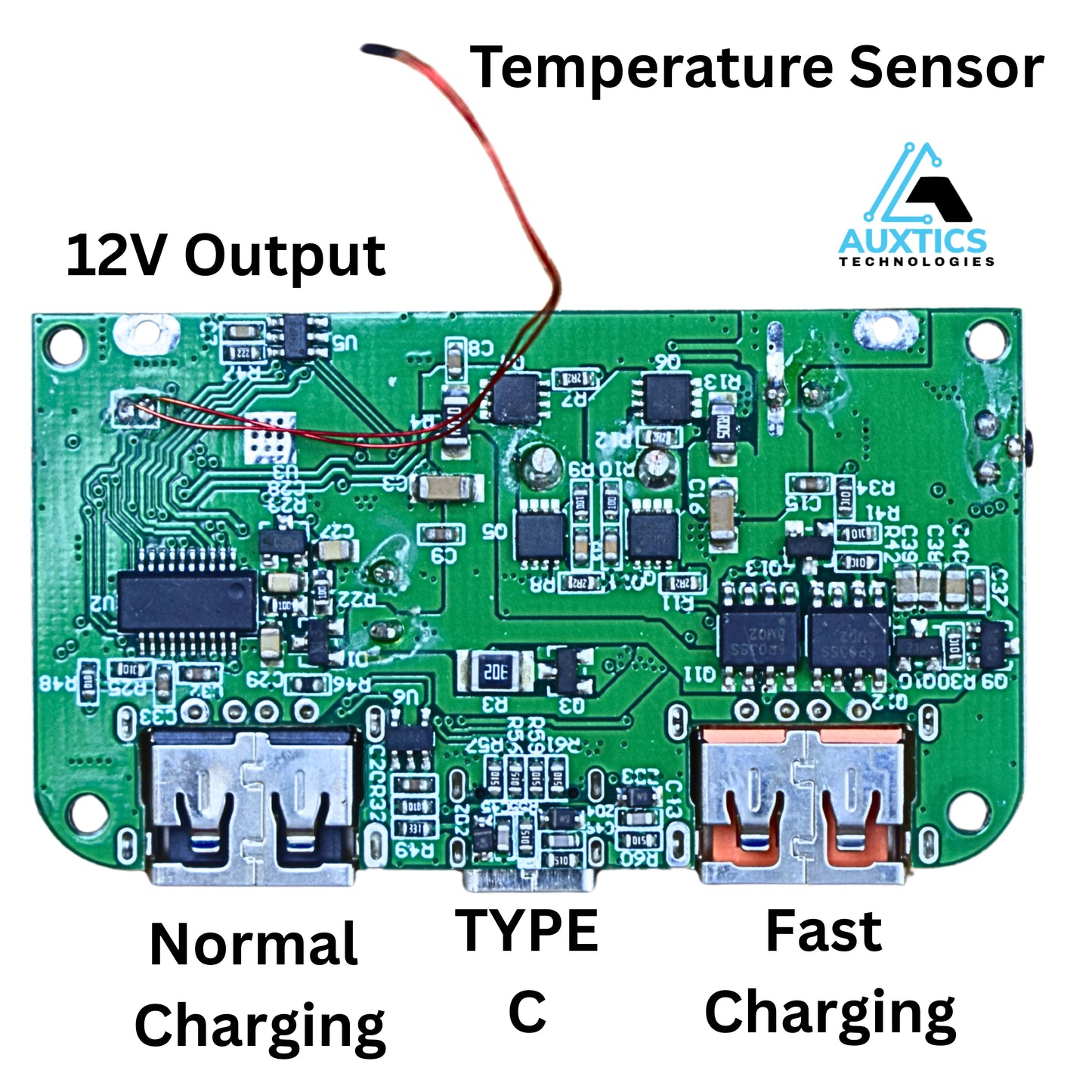 Premium 30W Fast Charging Power Bank Module – 12V Input to 5V USB & Type-C