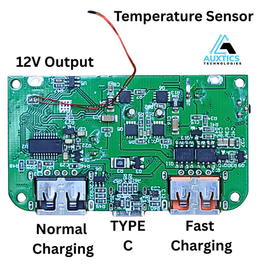Premium 30W Fast Charging Power Bank Module – 12V Input to 5V USB & Type-C