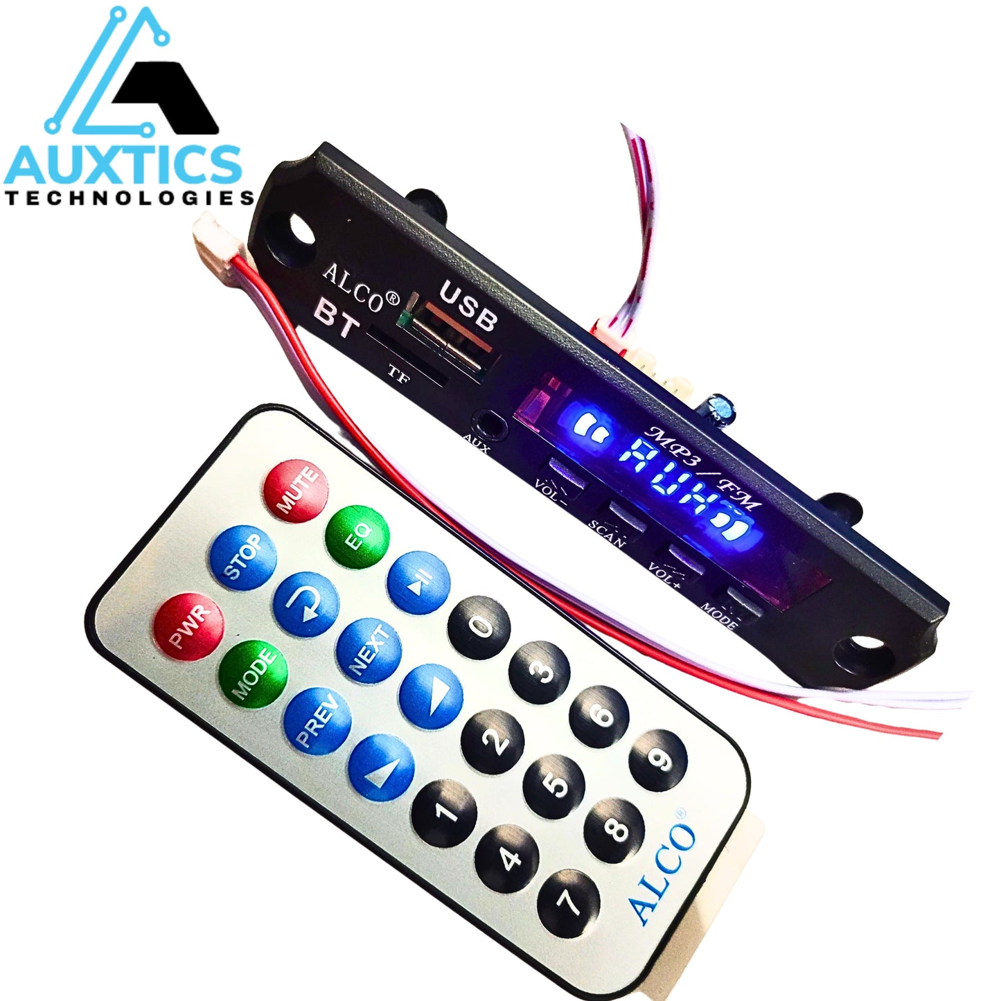 Bluetooth MP3 Player with Remote | AUX, USB, FM, Memory Card | Stereo Output
