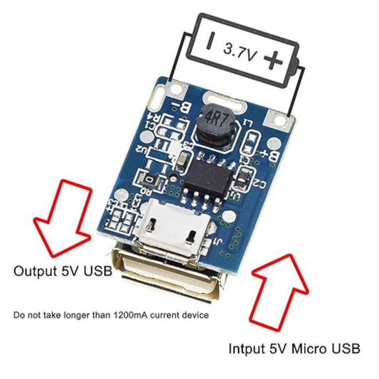 5V 1A Power Bank Charging Module PCB | USB Output Mobile Charger Board