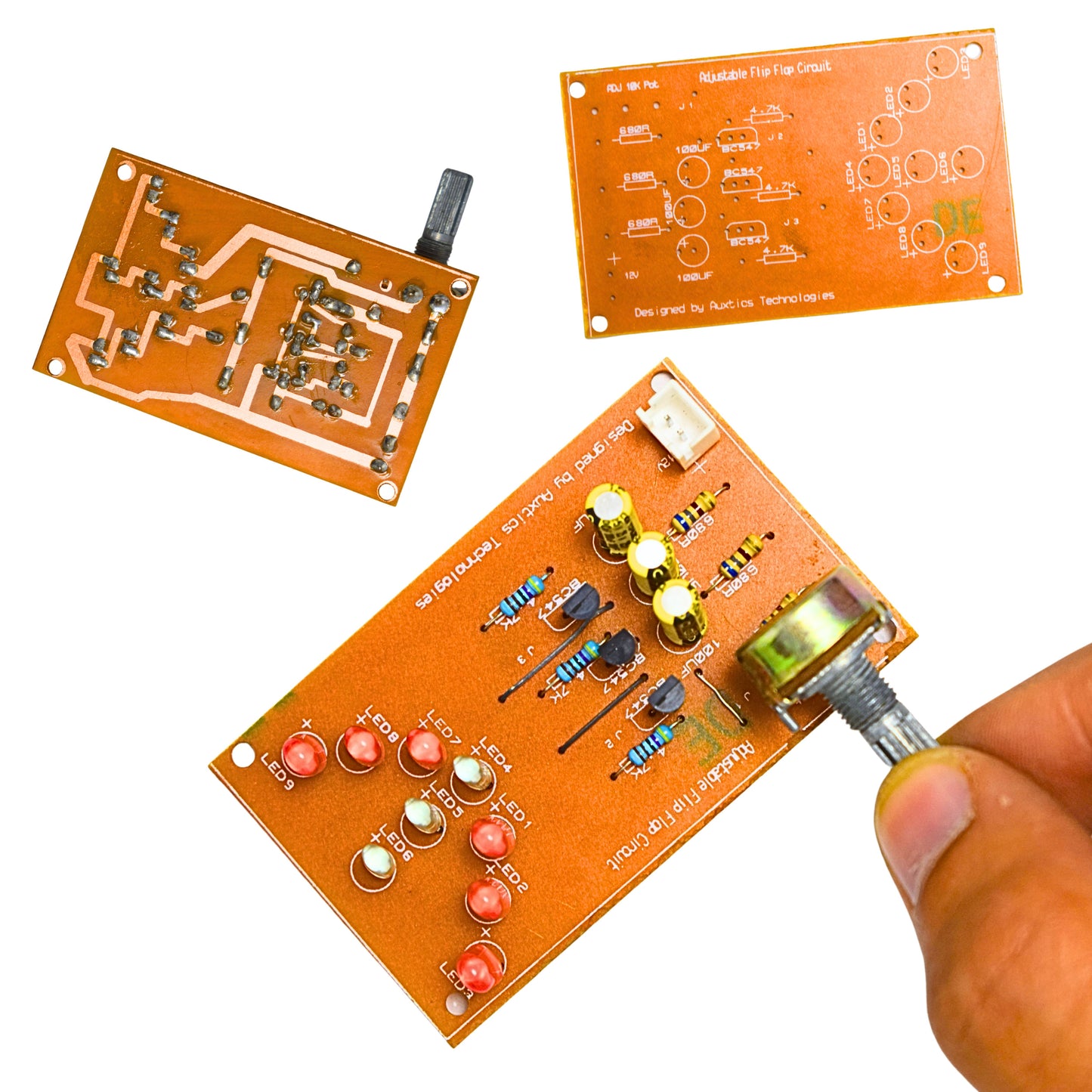 Adjustable Flip Flop Circuit – Premium DIY Electronic Module by Auxtics Technologies | Made in Pakistan