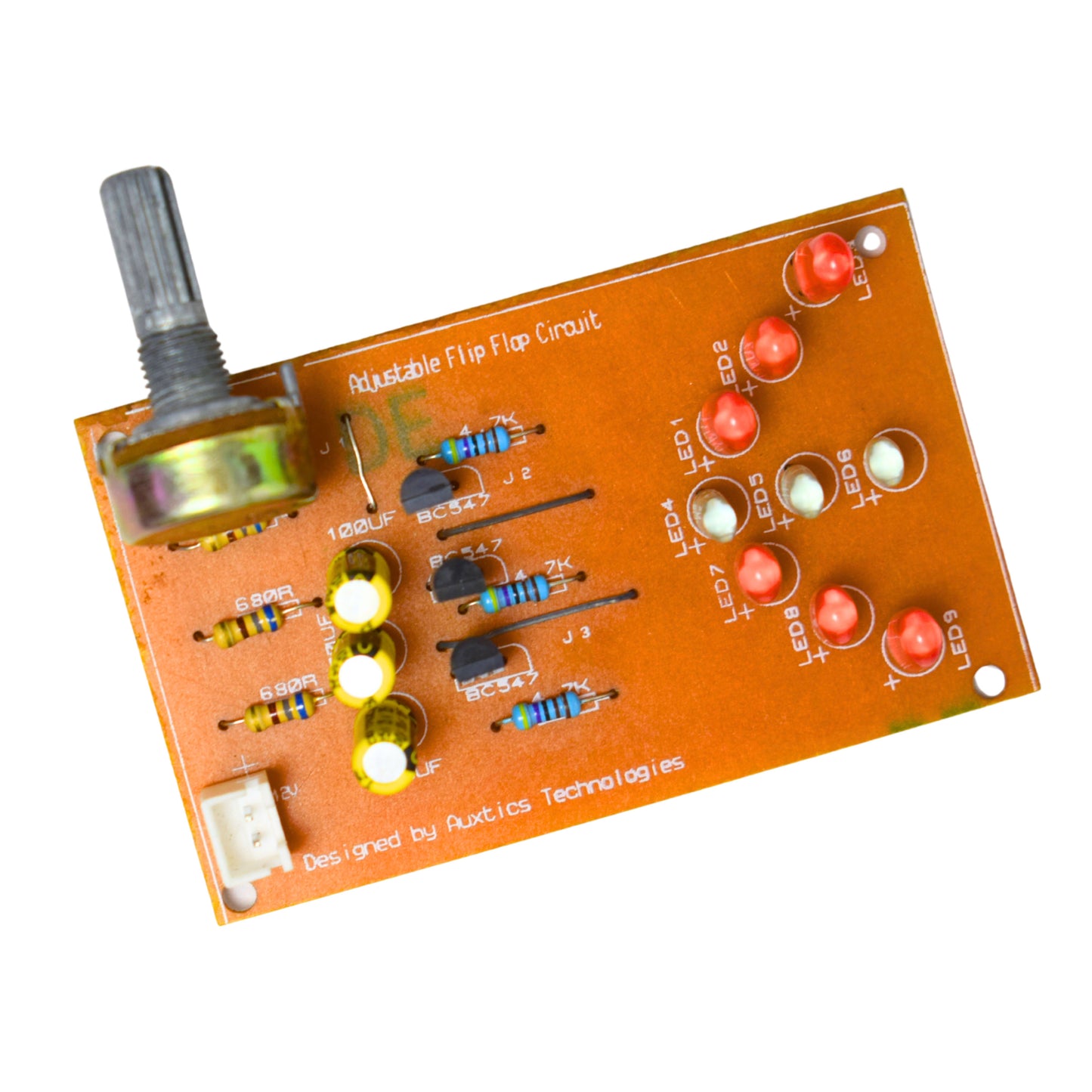 Adjustable Flip Flop Circuit – Premium DIY Electronic Module by Auxtics Technologies | Made in Pakistan