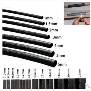 Heat Shrink Tubing Assorted Collection (1mm – 8mm, 1M Each)